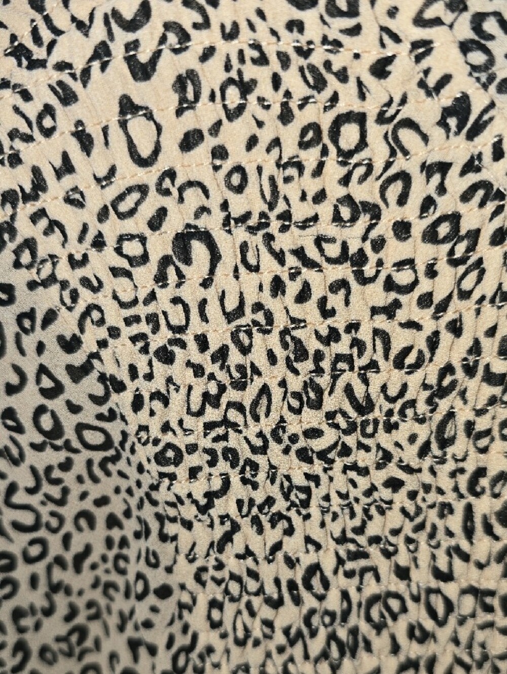 The Nines Leopard Print Peplum Top - Black on Cream - Picture 3 of 8